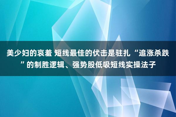 美少妇的哀羞 短线最佳的伏击是驻扎 “追涨杀跌”的制胜逻辑、强势股低吸短线实操法子