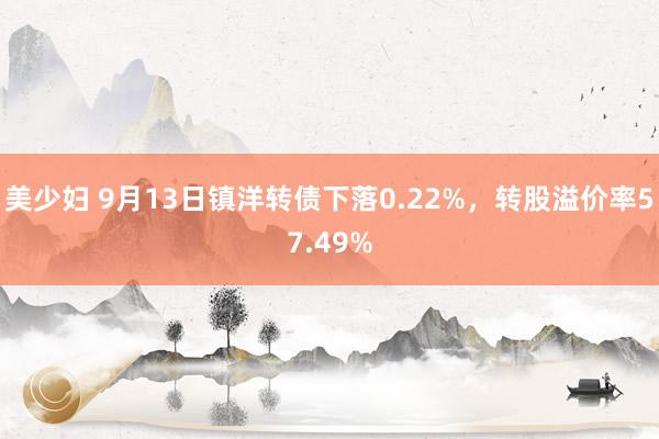 美少妇 9月13日镇洋转债下落0.22%，转股溢价率57.49%