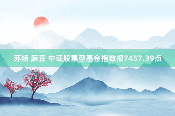 苏畅 麻豆 中证股票型基金指数报7457.39点