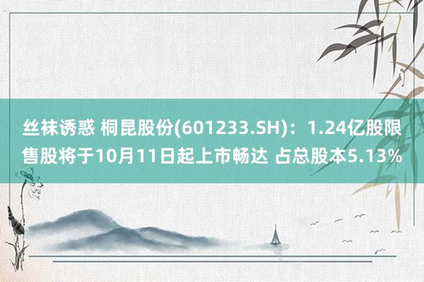 丝袜诱惑 桐昆股份(601233.SH)：1.24亿股限售股将于10月11日起上市畅达 占总股本5.13%