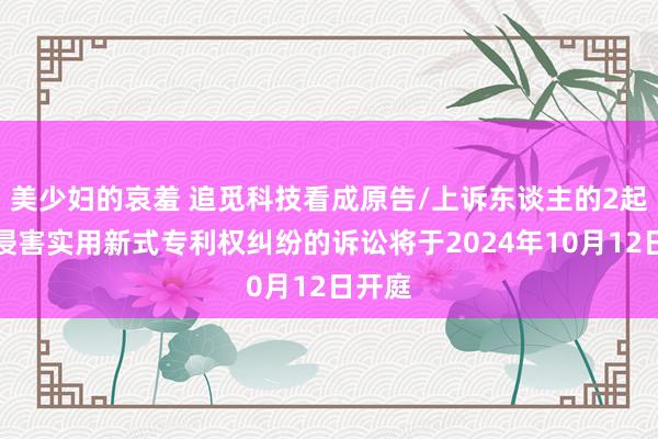 美少妇的哀羞 追觅科技看成原告/上诉东谈主的2起触及侵害实用新式专利权纠纷的诉讼将于2024年10月12日开庭