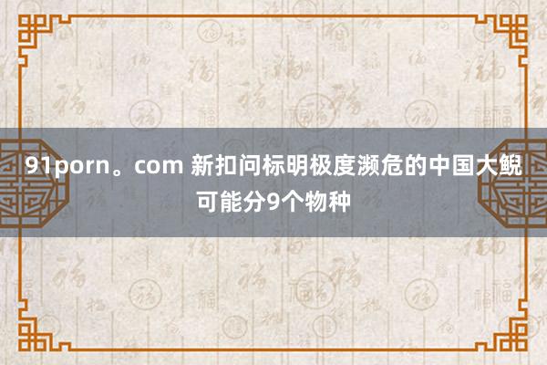 91porn。com 新扣问标明极度濒危的中国大鲵可能分9个物种