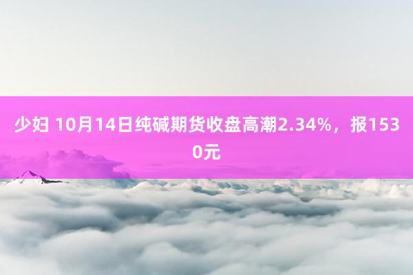 少妇 10月14日纯碱期货收盘高潮2.34%，报1530元