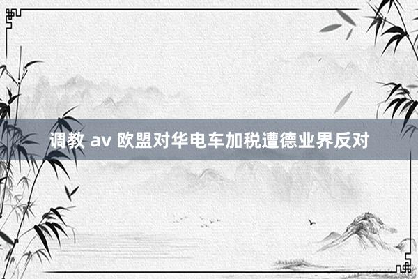 调教 av 欧盟对华电车加税遭德业界反对