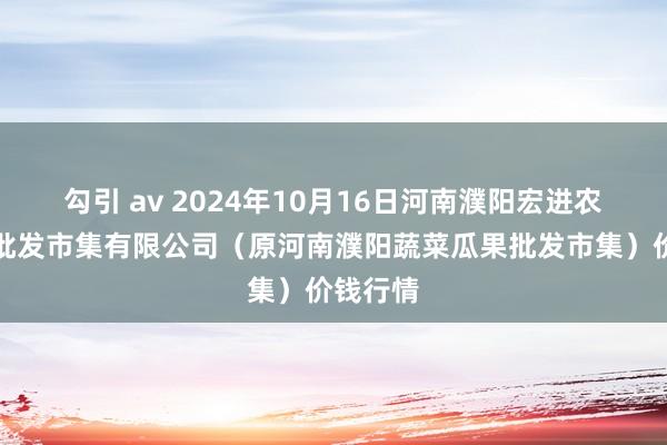 勾引 av 2024年10月16日河南濮阳宏进农副产物批发市集有限公司（原河南濮阳蔬菜瓜果批发市集）价钱行情