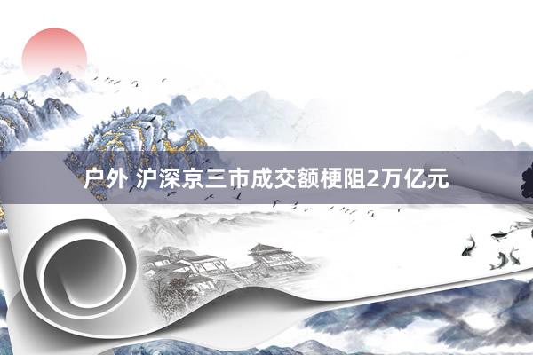 户外 沪深京三市成交额梗阻2万亿元