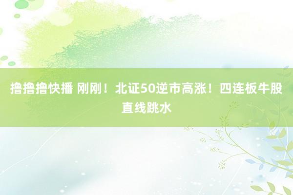 撸撸撸快播 刚刚！北证50逆市高涨！四连板牛股直线跳水