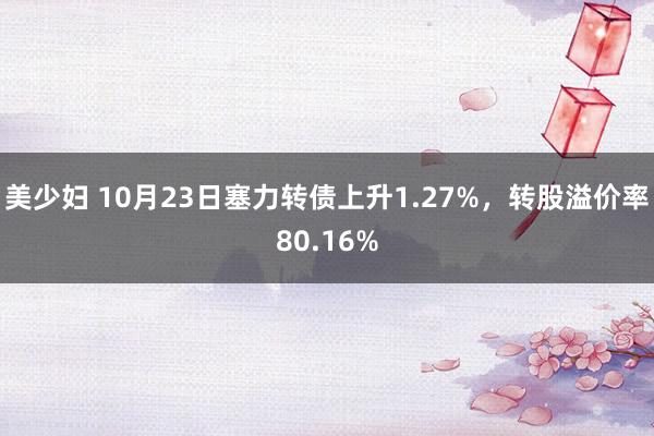 美少妇 10月23日塞力转债上升1.27%，转股溢价率80.16%