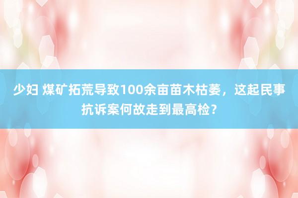 少妇 煤矿拓荒导致100余亩苗木枯萎，这起民事抗诉案何故走到最高检？