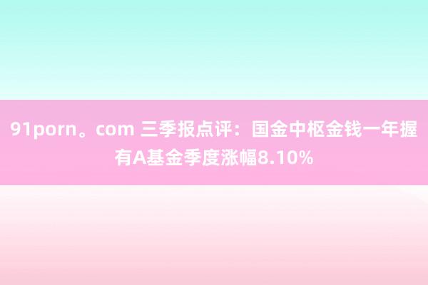 91porn。com 三季报点评：国金中枢金钱一年握有A基金季度涨幅8.10%