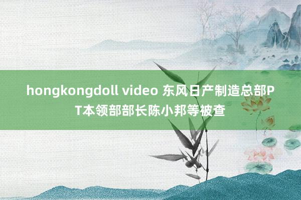 hongkongdoll video 东风日产制造总部PT本领部部长陈小邦等被查