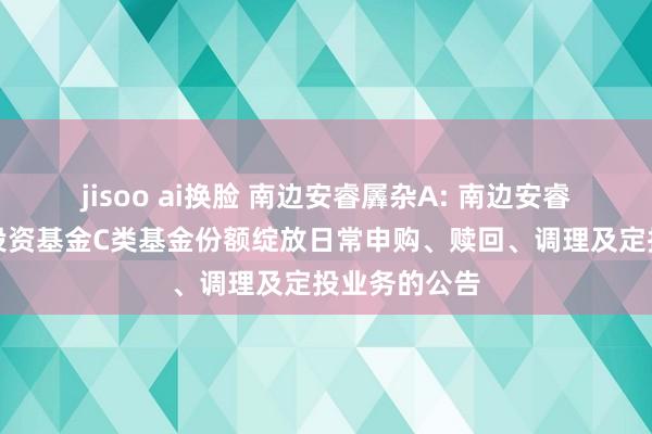 jisoo ai换脸 南边安睿羼杂A: 南边安睿羼杂型证券投资基金C类基金份额绽放日常申购、赎回、调理及定投业务的公告