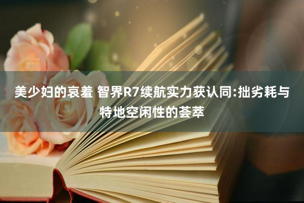 美少妇的哀羞 智界R7续航实力获认同:拙劣耗与特地空闲性的荟萃