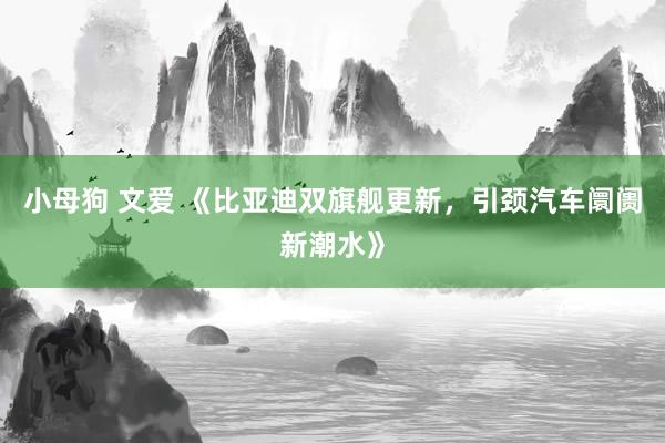 小母狗 文爱 《比亚迪双旗舰更新，引颈汽车阛阓新潮水》