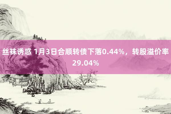 丝袜诱惑 1月3日合顺转债下落0.44%，转股溢价率29.04%