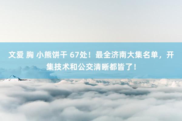 文爱 胸 小熊饼干 67处！最全济南大集名单，开集技术和公交清晰都皆了！