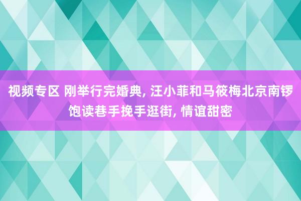 视频专区 刚举行完婚典, 汪小菲和马筱梅北京南锣饱读巷手挽手逛街, 情谊甜密